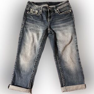 VIGOSS women’s embellished heritage fit Capri pant sz 8